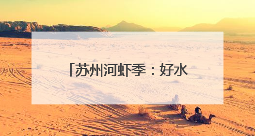 苏州河虾季：好水育好虾，文旅融合绘就“舌尖江南”