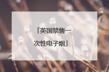 英国禁售一次性电子烟