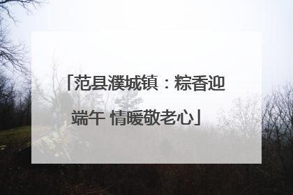 范县濮城镇：粽香迎端午 情暖敬老心