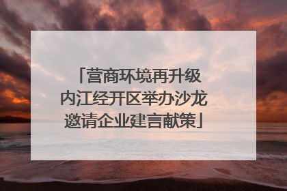 营商环境再升级 内江经开区举办沙龙邀请企业建言献策