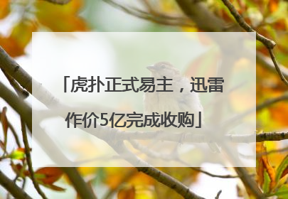 虎扑正式易主，迅雷作价5亿完成收购