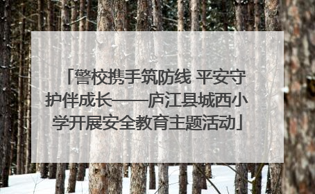 警校携手筑防线 平安守护伴成长——庐江县城西小学开展安全教育主题活动