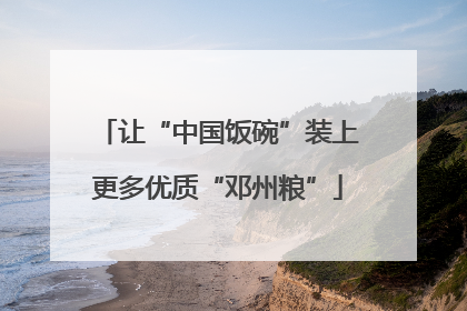 让“中国饭碗”装上更多优质“邓州粮”