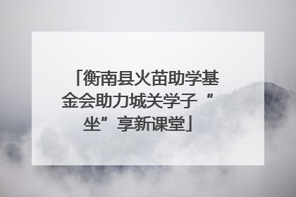 衡南县火苗助学基金会助力城关学子“坐”享新课堂