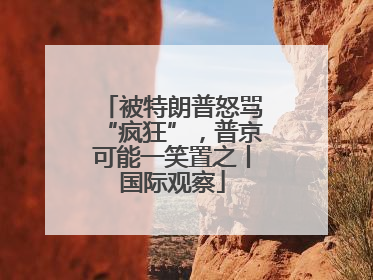 被特朗普怒骂“疯狂”，普京可能一笑置之丨国际观察