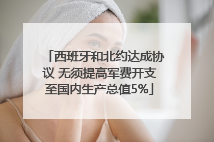 西班牙和北约达成协议 无须提高军费开支至国内生产总值5%