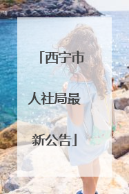 西宁市人社局最新公告