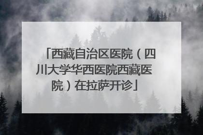 西藏自治区医院（四川大学华西医院西藏医院）在拉萨开诊
