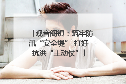 观音阁镇：筑牢防汛“安全堤” 打好抗洪“主动仗”