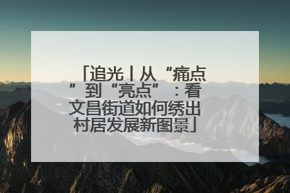 追光丨从“痛点”到“亮点”：看文昌街道如何绣出村居发展新图景