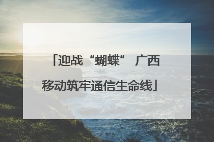 迎战“蝴蝶” 广西移动筑牢通信生命线