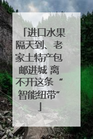 进口水果隔天到、老家土特产包邮进城 离不开这条“智能纽带”