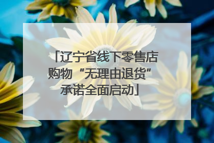 辽宁省线下零售店购物“无理由退货”承诺全面启动