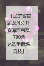 辽宁省首届龙舟公开赛浑河启幕 700余名选手同场竞技