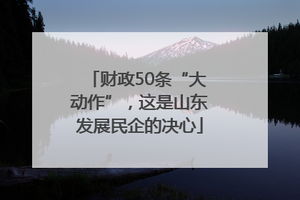 财政50条“大动作”，这是山东发展民企的决心