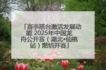 赛事搭台激活发展动能 2025年中国龙舟公开赛（湖北•仙桃站）燃情开赛