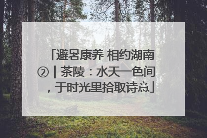 避暑康养 相约湖南②｜茶陵：水天一色间，于时光里拾取诗意
