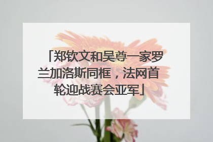 郑钦文和吴尊一家罗兰加洛斯同框，法网首轮迎战赛会亚军