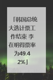 韩国总统大选计票工作结束 李在明得票率为49.42%