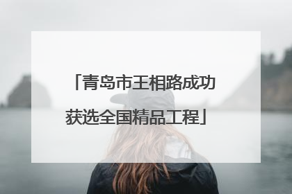 青岛市王相路成功获选全国精品工程