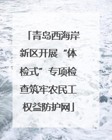 青岛西海岸新区开展“体检式”专项检查筑牢农民工权益防护网
