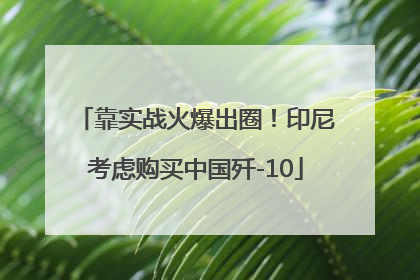 靠实战火爆出圈！印尼考虑购买中国歼-10