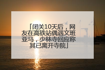 闭关10天后，网友在高铁站偶遇文班亚马，少林寺回应称其已离开寺院