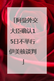 阿曼外交大臣确认15日不举行伊美核谈判