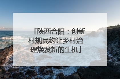 陕西合阳：创新村规民约让乡村治理焕发新的生机
