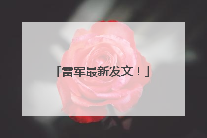 雷军最新发文！