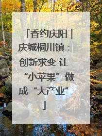 香约庆阳｜庆城桐川镇：创新求变 让“小苹果”做成“大产业”