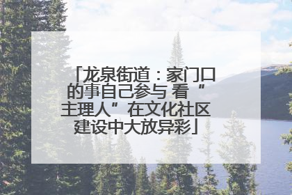 龙泉街道：家门口的事自己参与 看“主理人”在文化社区建设中大放异彩
