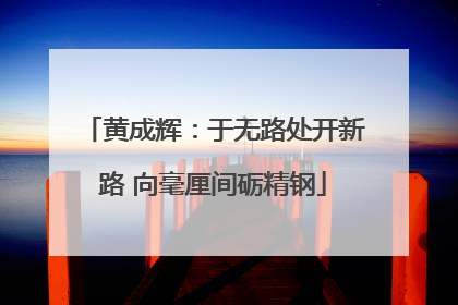 黄成辉：于无路处开新路 向毫厘间砺精钢