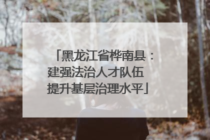 黑龙江省桦南县：建强法治人才队伍 提升基层治理水平