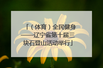 （体育）全民健身——辽宁省第十届三块石登山活动举行