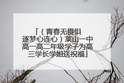 （青春无畏惧   逐梦心连心）莱山一中高一高二年级学子为高三学长学姐送祝福