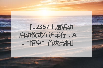 12367主题活动启动仪式在济举行，AI“悟空”首次亮相
