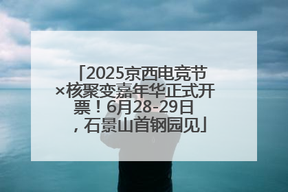 2025京西电竞节×核聚变嘉年华正式开票！6月28-29日，石景山首钢园见