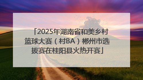 2025年湖南省和美乡村篮球大赛（村BA）郴州市选拔赛在桂阳县火热开赛