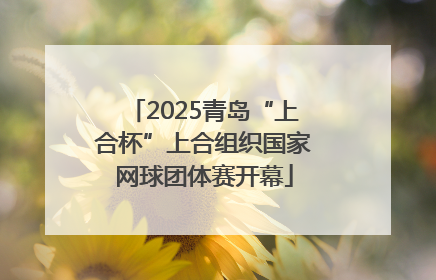 2025青岛“上合杯”上合组织国家网球团体赛开幕