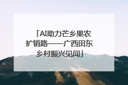 AI助力芒乡果农扩销路——广西田东乡村振兴见闻